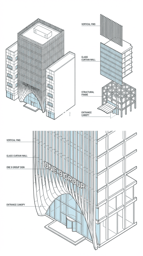 One 9 Group GIFT City: Redefining Corporate Architecture with Parametric Curved Fin Facade 5 671a495a 876c 41e5 8caa 6489a9e88417