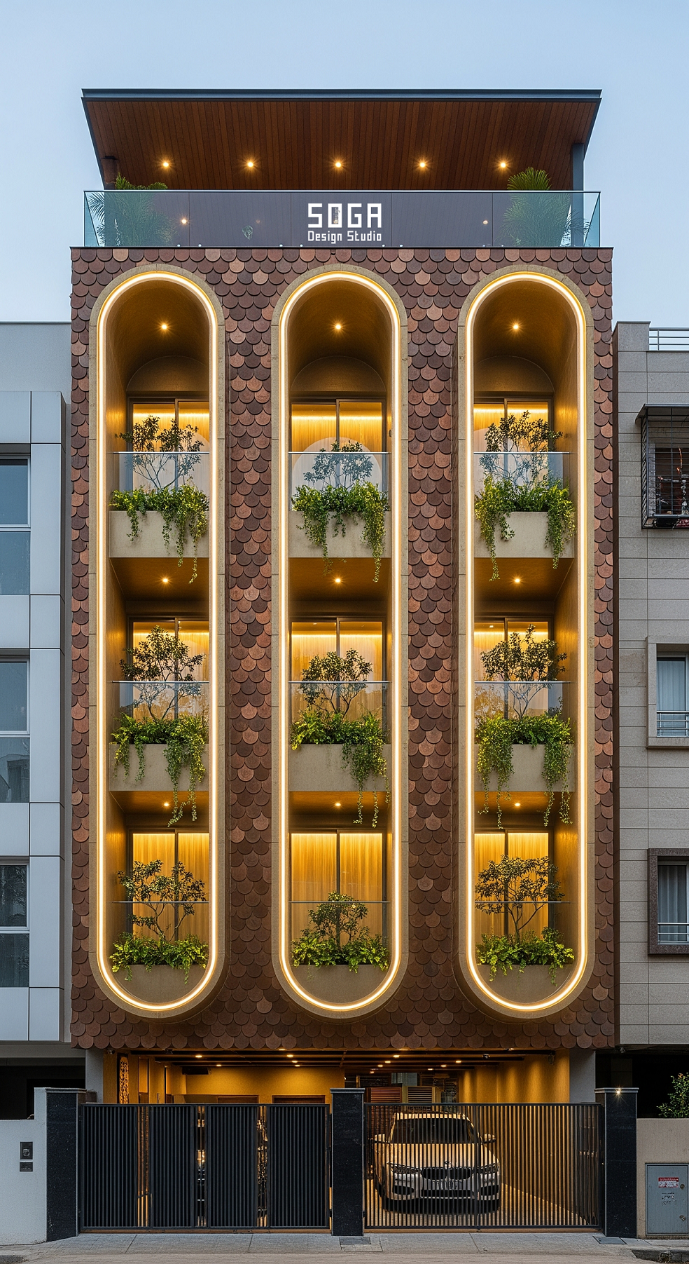 Precision parametric zinc facade collaboration between Soga Design Studio and VMZINC India