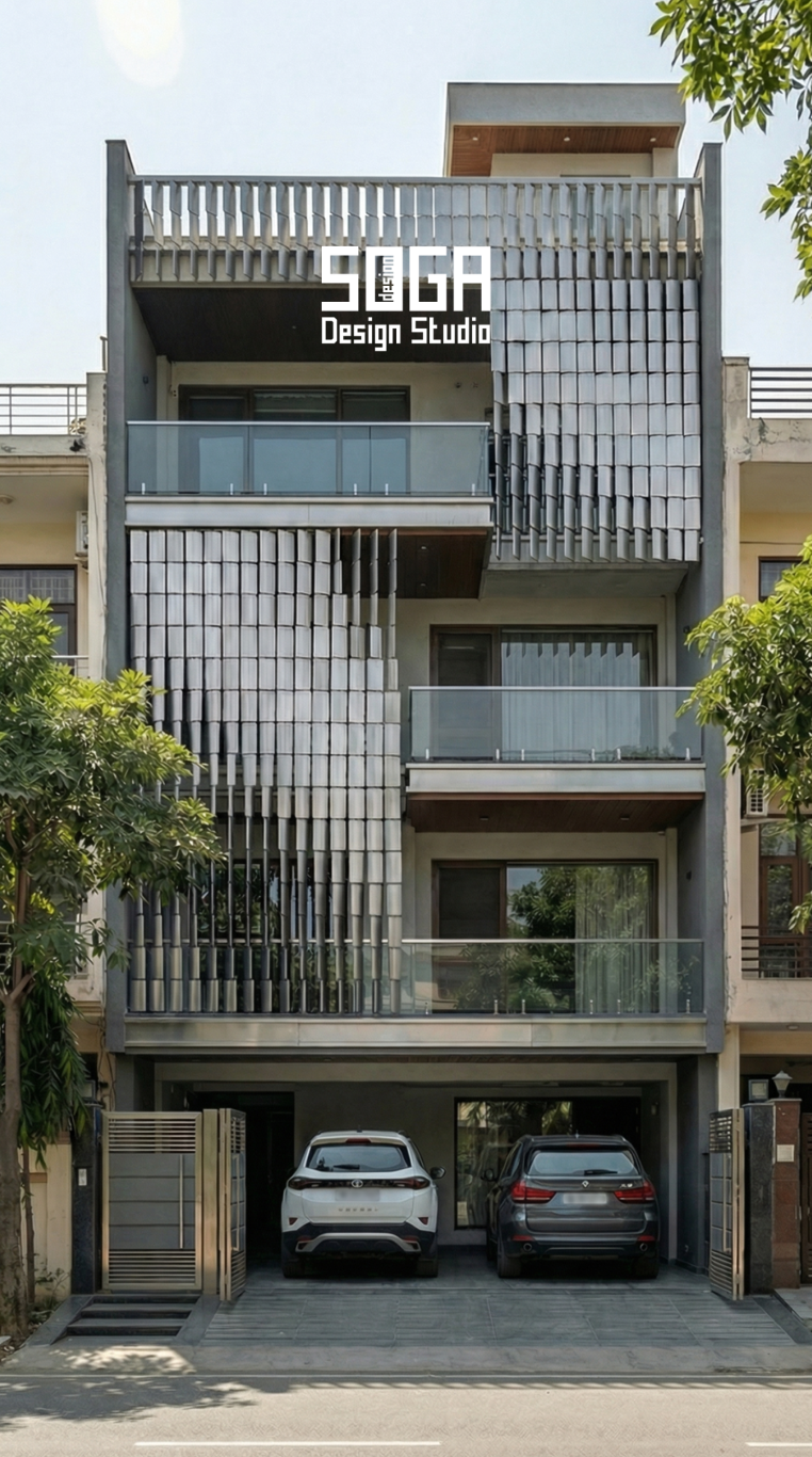 Vaayu House: Parametric Facade Design with Para-Tile System by SOGA ...
