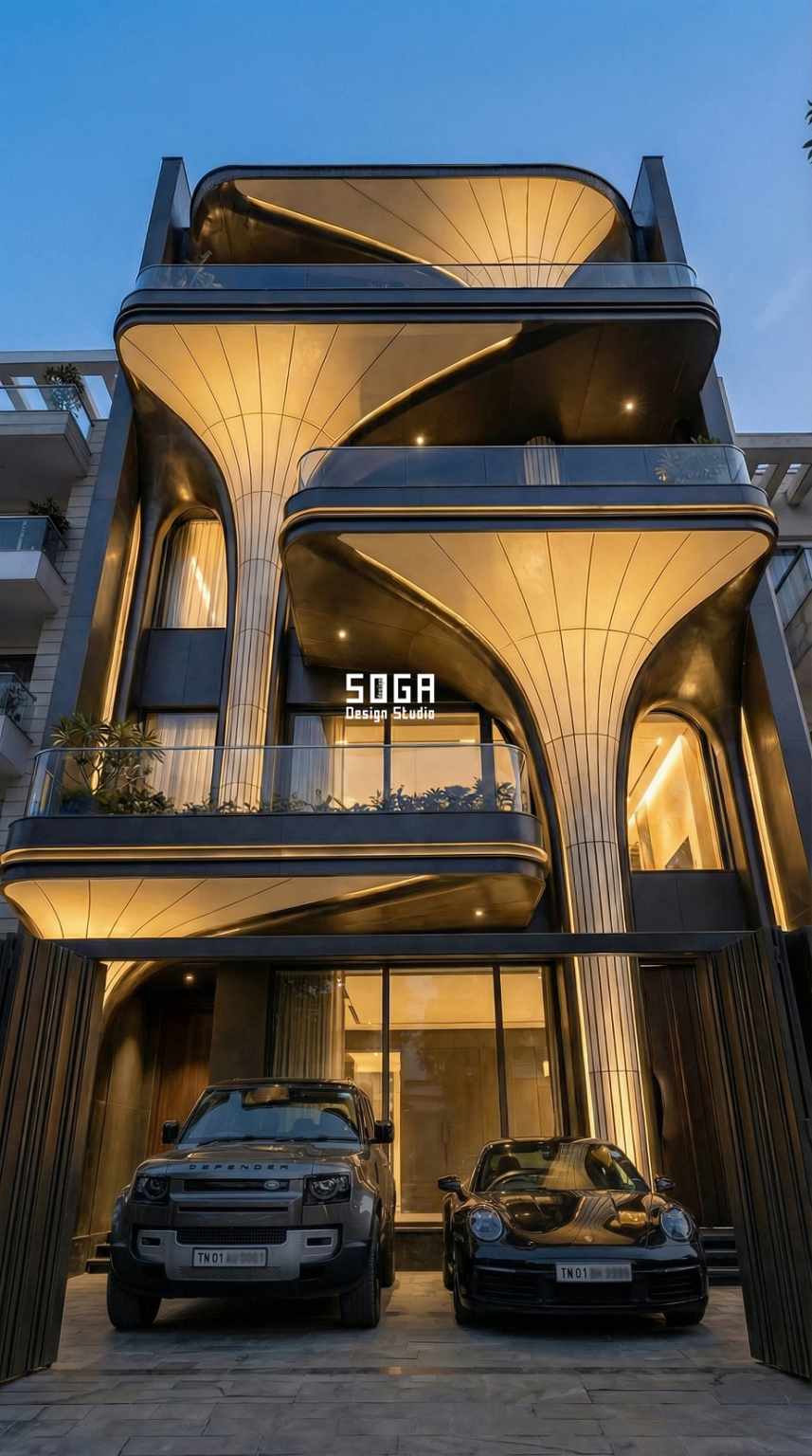 Picture Idea: Podwave Residence A Parametric Facade Landmark By Soga Design Studio