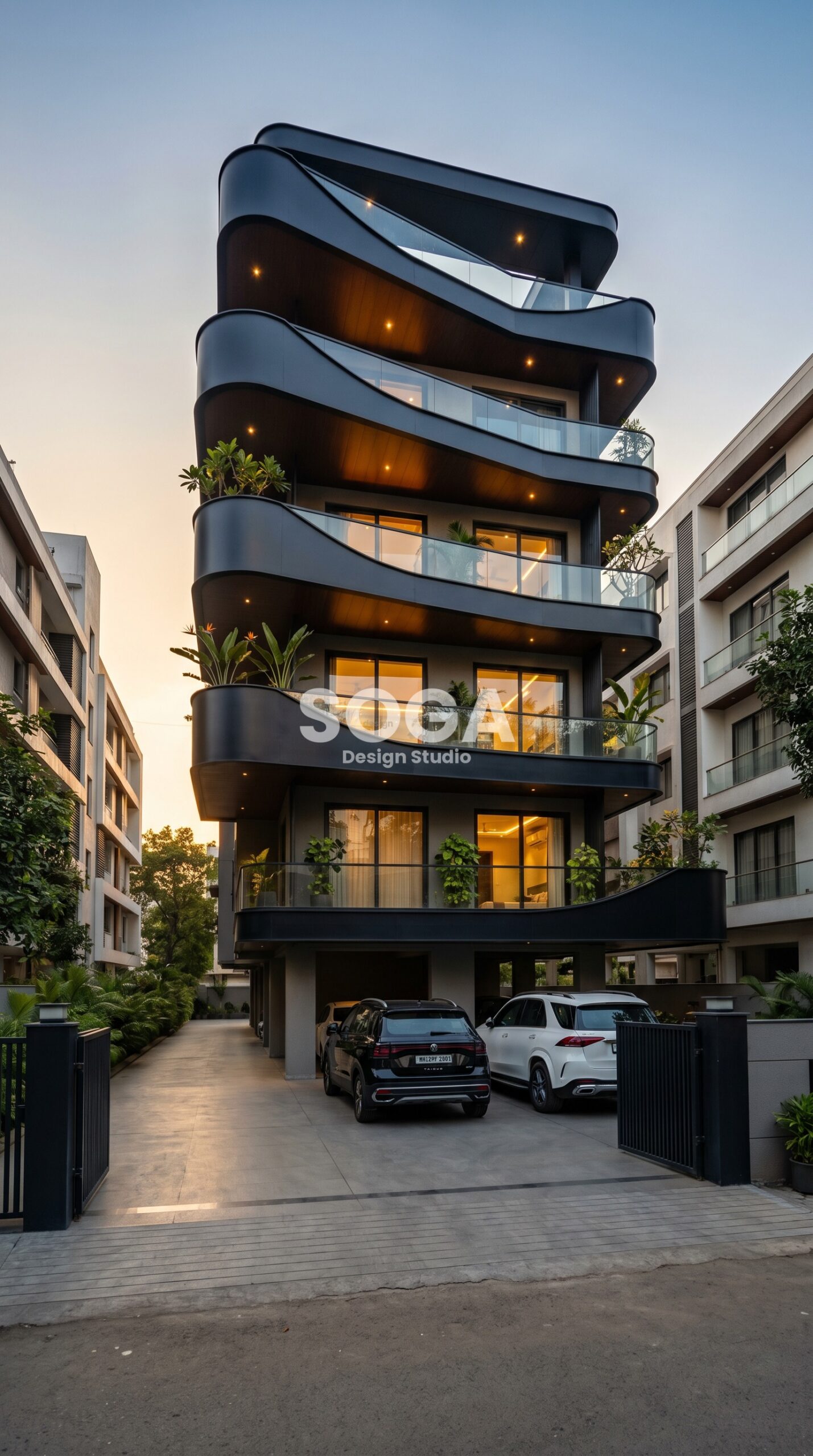 Parametric facade architecture Kochi SOGA Design Studio