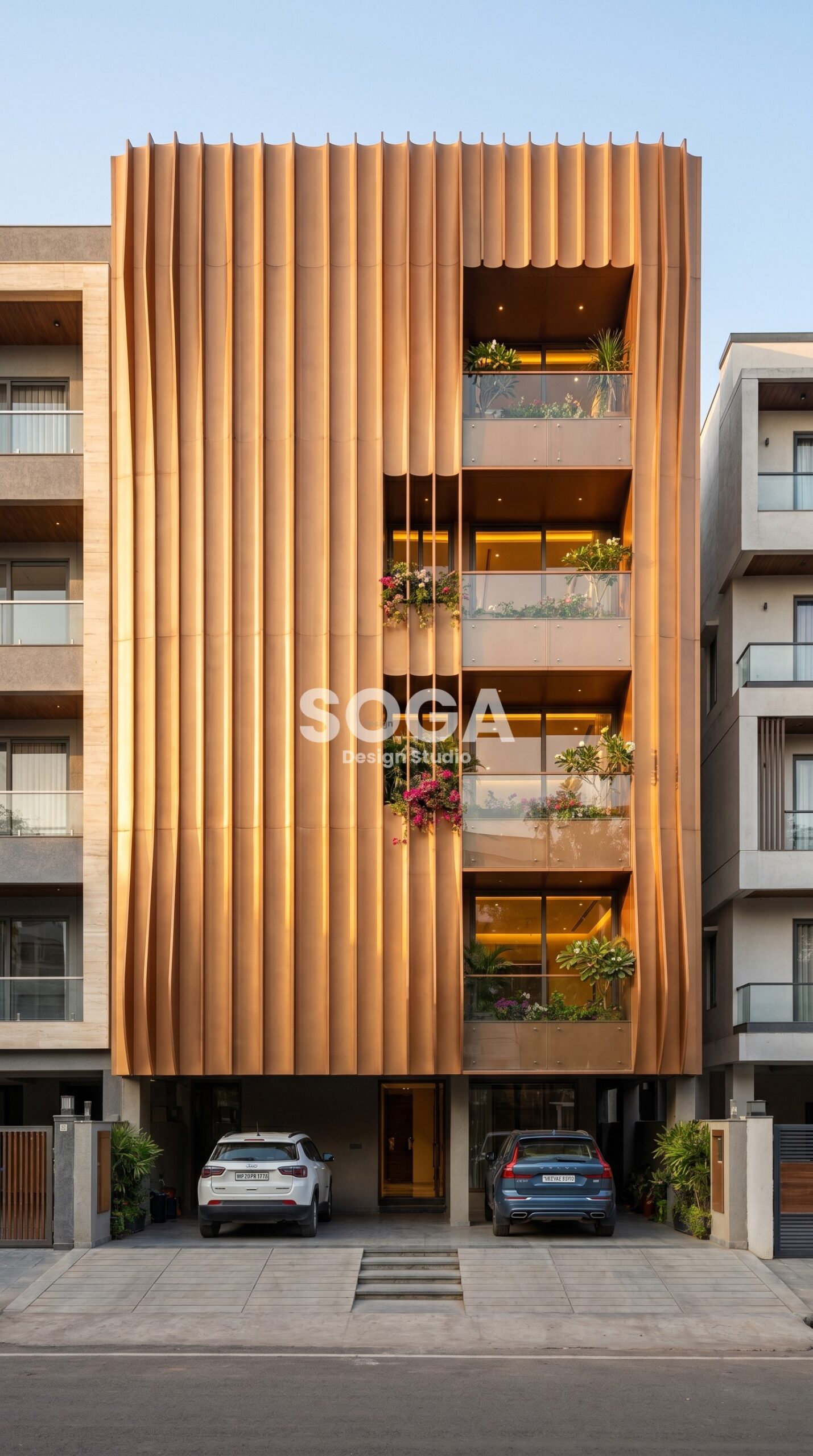Parametric facade architecture Kochi SOGA Design Studio