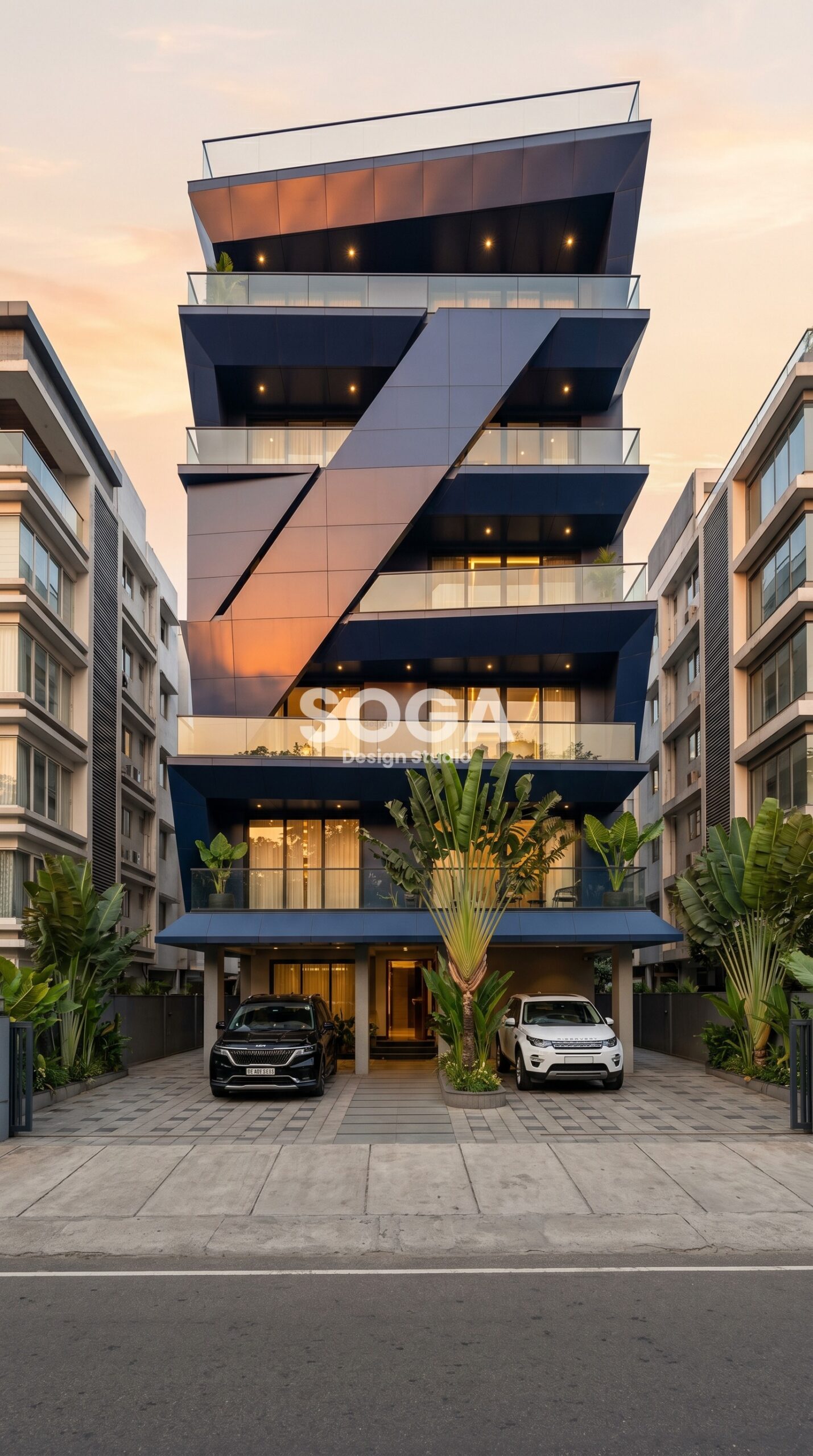 Parametric facade architecture Kochi SOGA Design Studio