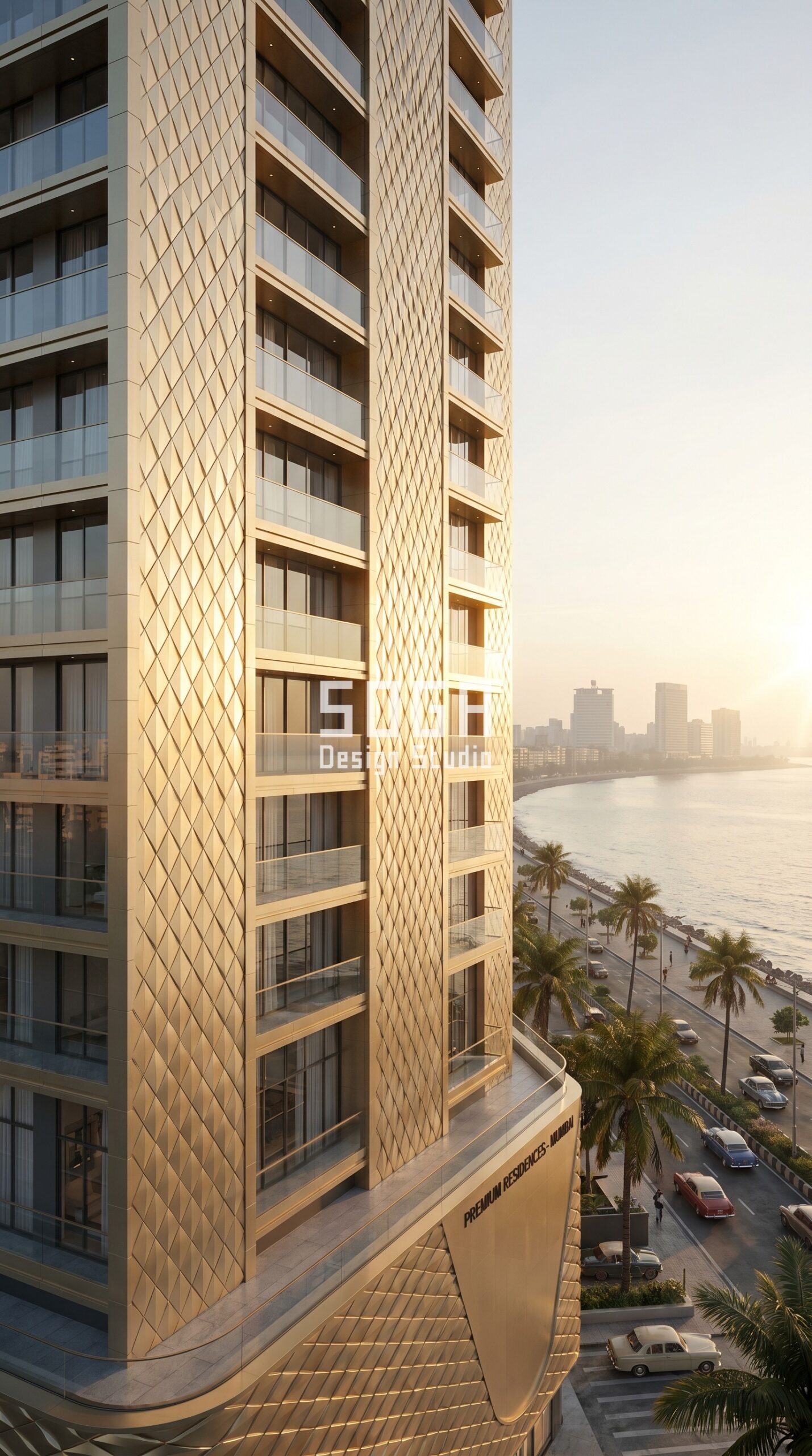 Apartment Building Facade Design India 2026: How Developers Choose the Right Cladding 3 Apartment building facade design Mumbai India diamond panel parametric aluminium cladding