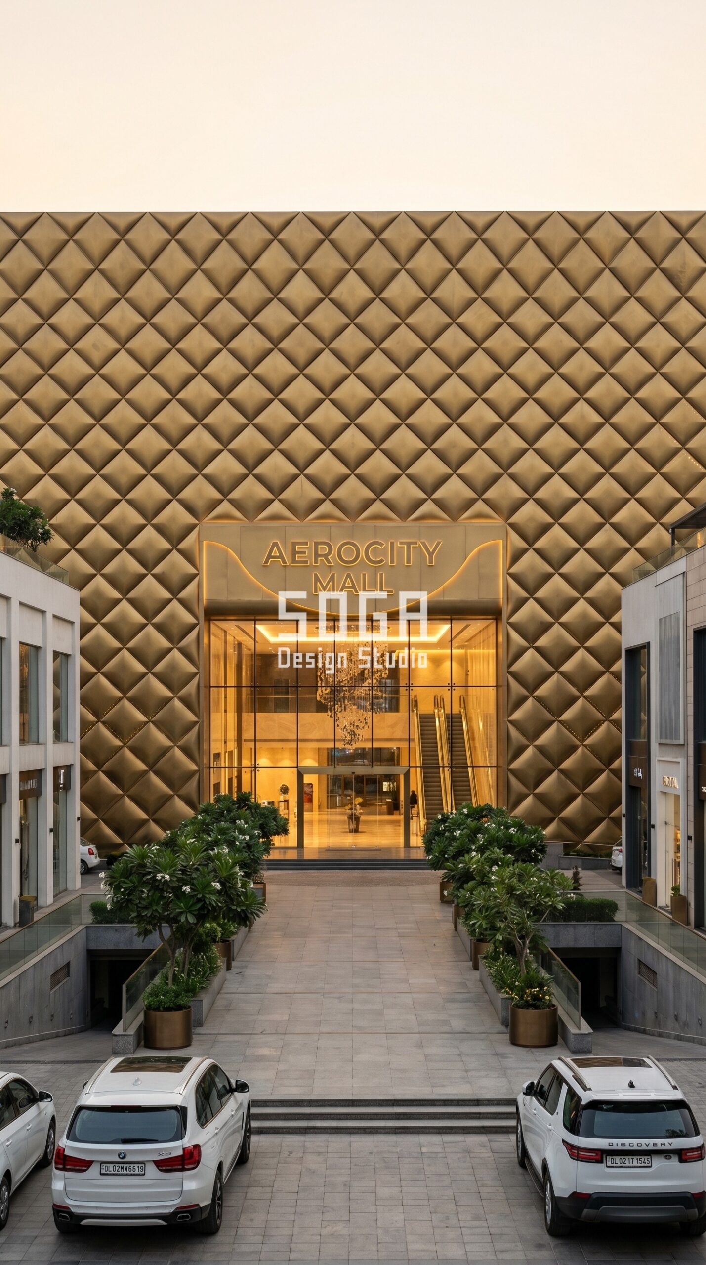 Commercial Parametric Stone Facade Delhi India 2026