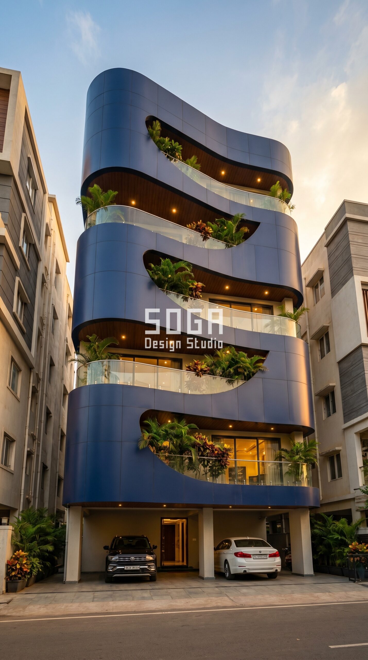 tree-branch inspired parametri parametric facade Mumbai - SOGA Design Studio