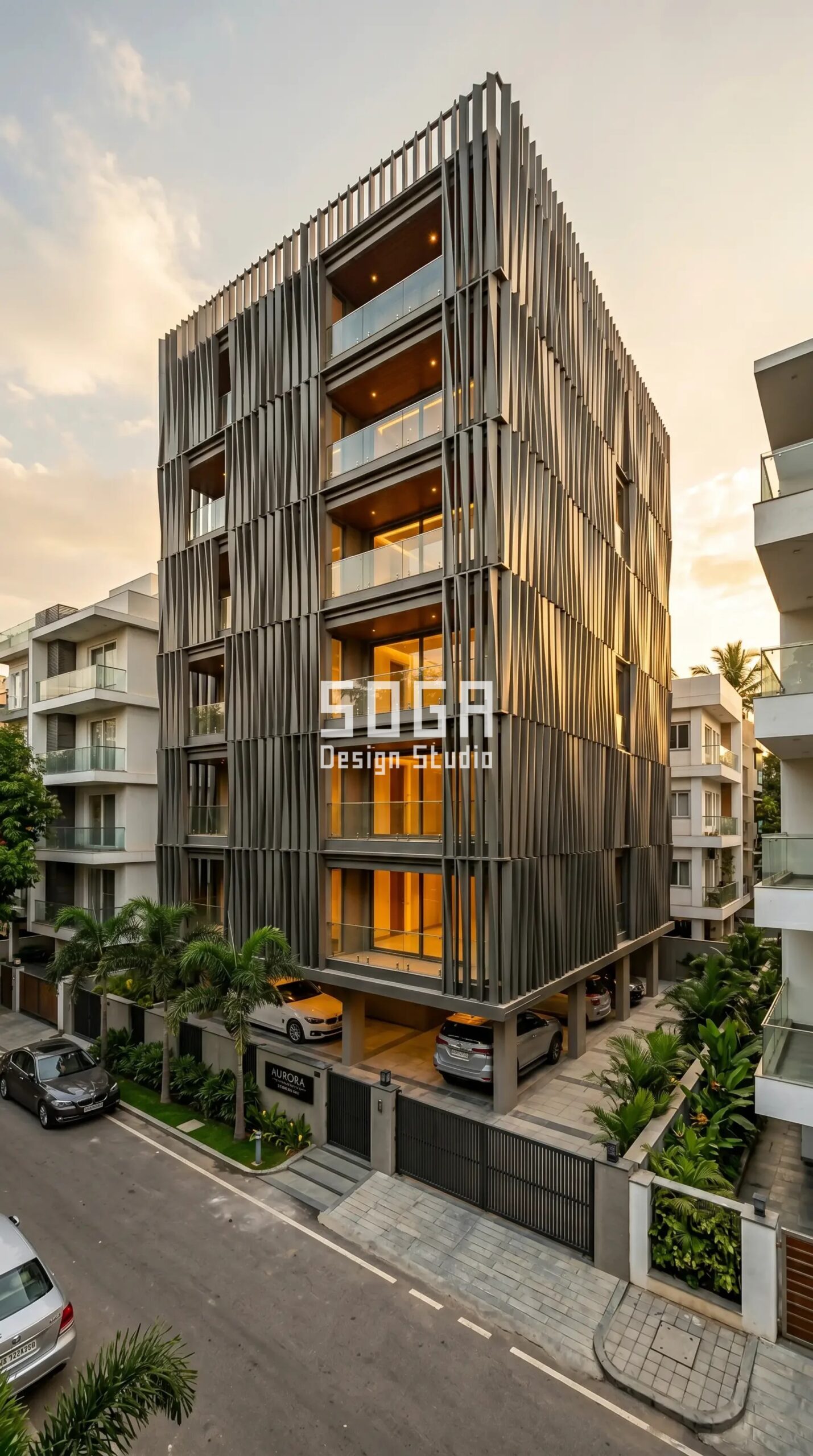 Parametric Facade Design in India 2026: Dehradun Metal Facade Guide 4 origami-fold precision metal p parametric facade Dehradun - SOGA Design Studio