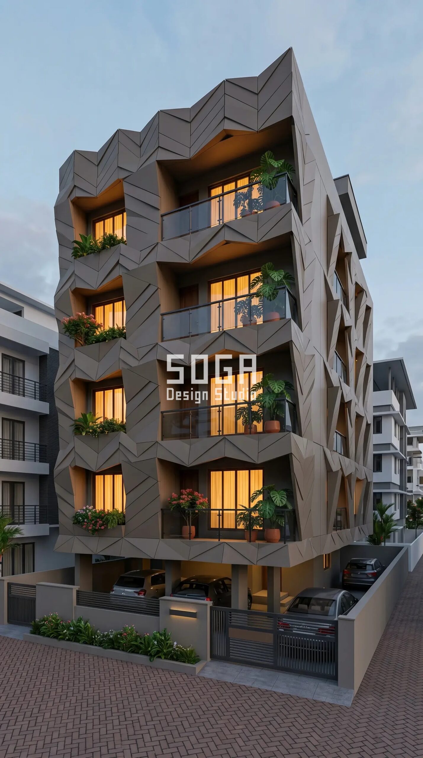 Best Facade Design in Mumbai 2026: Parametric Metal Facade Ideas 4 double-skin perforated metal m parametric facade Mumbai - SOGA Design Studio