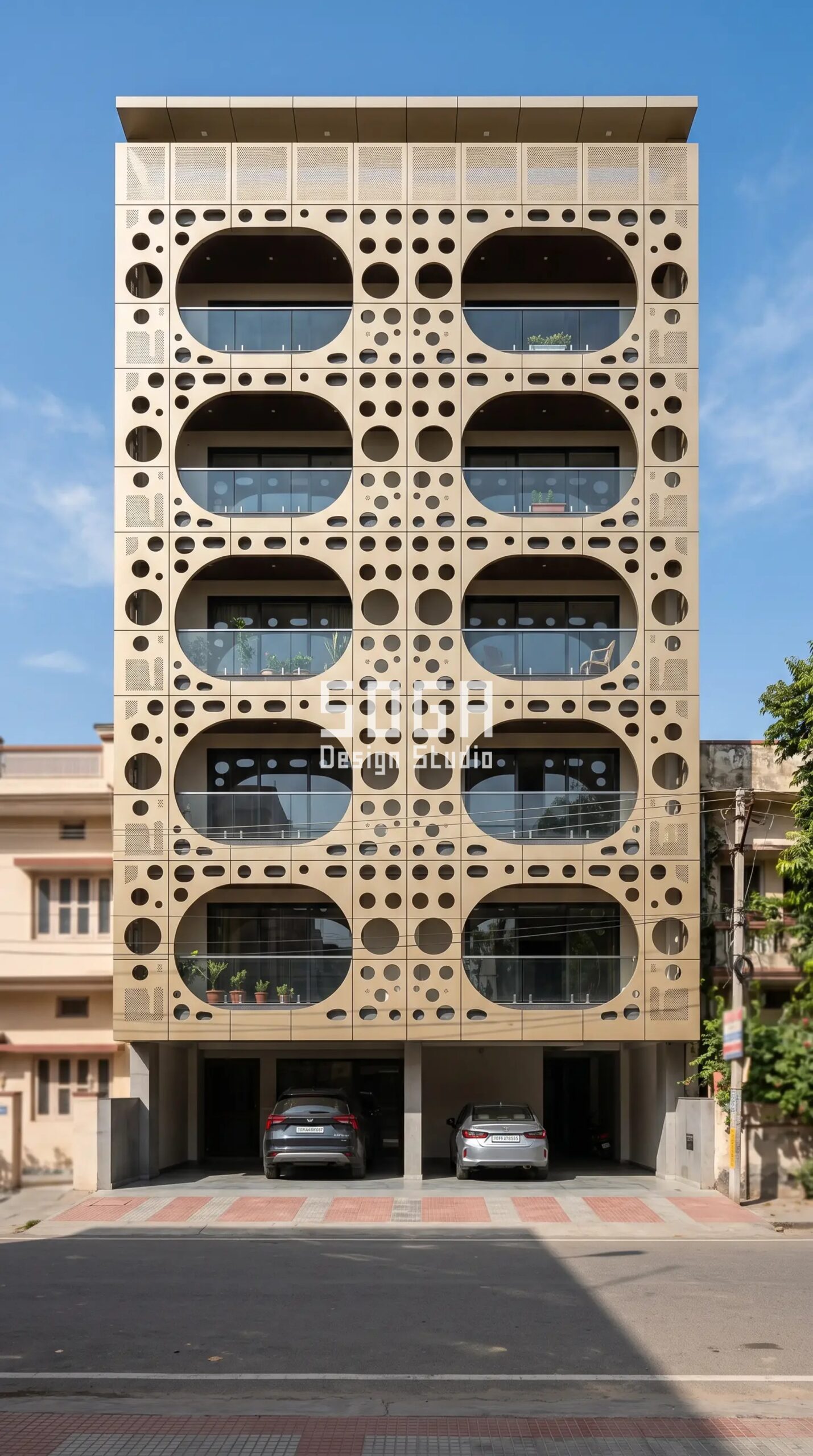 oversized circular and oval cu parametric facade Jaipur - SOGA Design Studio
