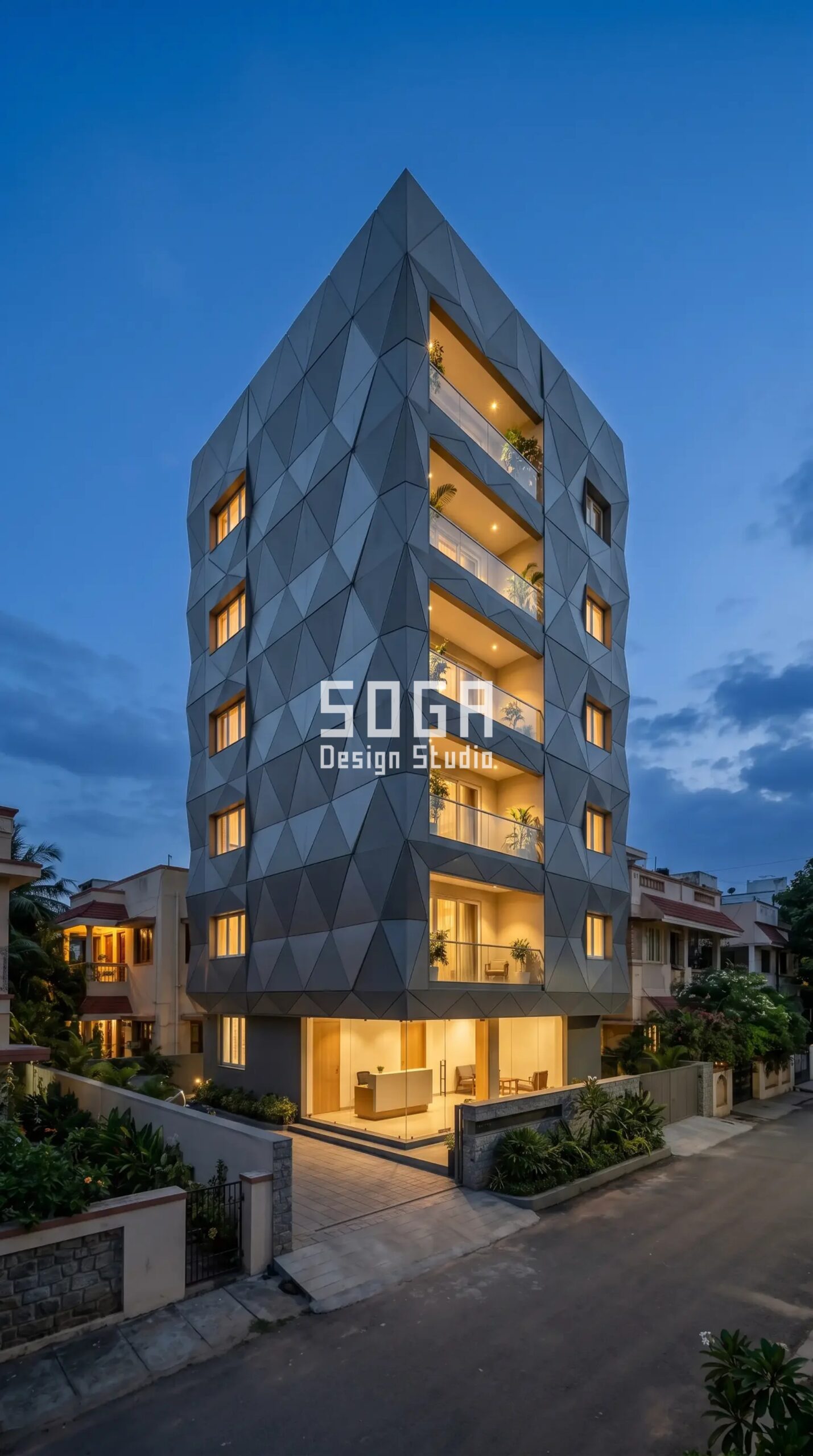 oversized circular and oval cu parametric facade Jaipur - SOGA Design Studio