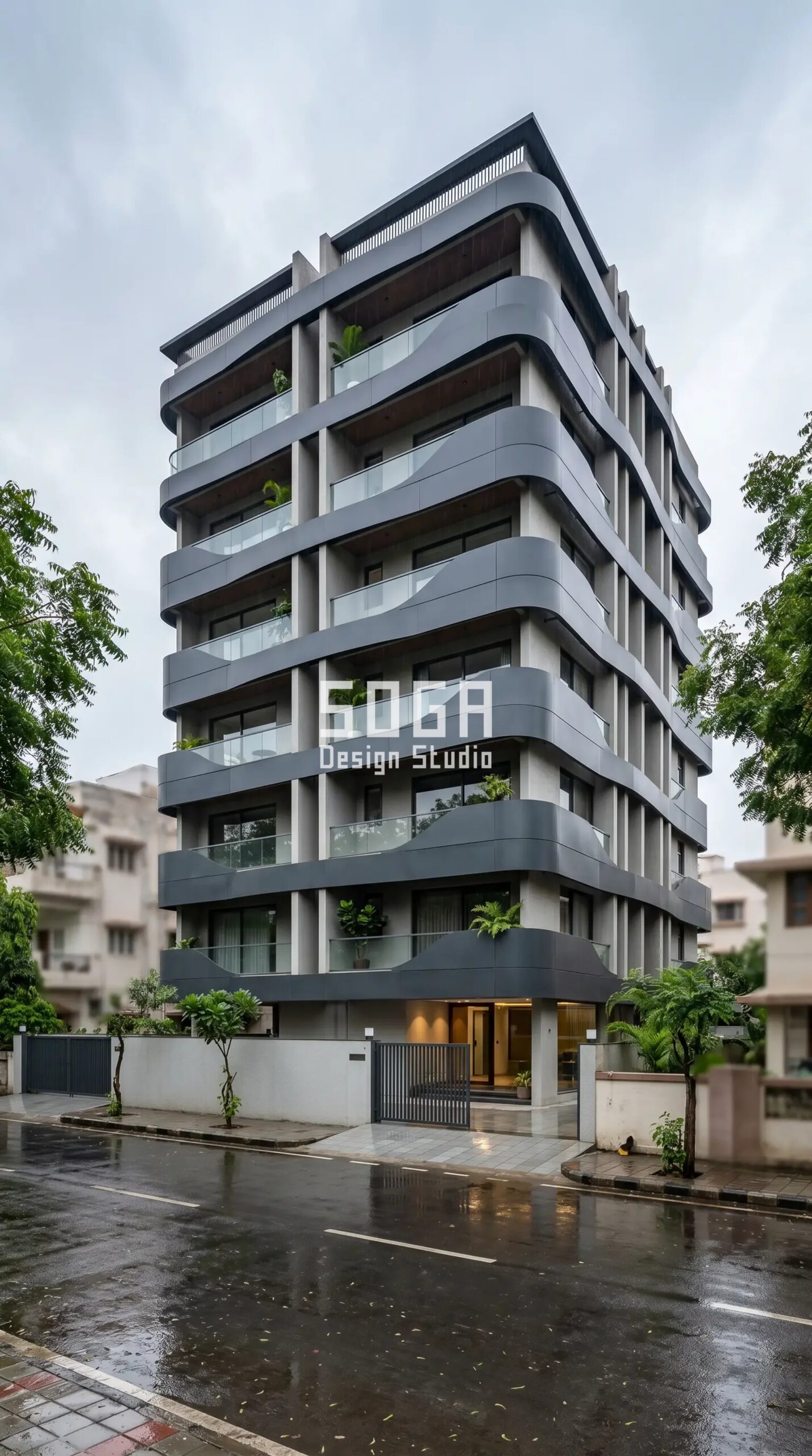 oversized circular and oval cu parametric facade Jaipur - SOGA Design Studio