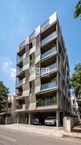 Parametric Interlock Screen warm grey-beige steel facade Coimbatore - SOGA Design Studio