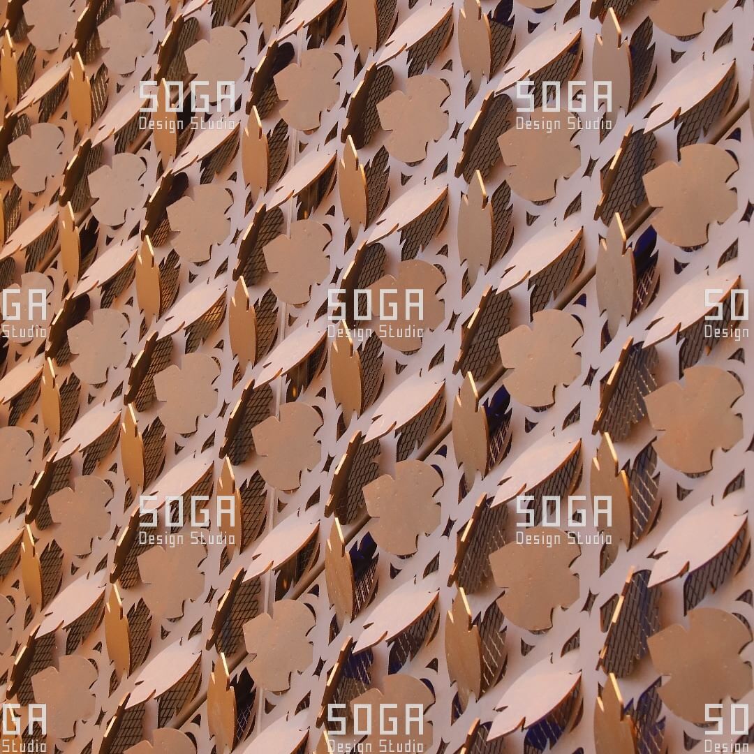 Computational Design for Facades in India: From Algorithm to Fabrication Drawing 6 Close-up of discrete facade modules, each a separately scheduled and numbered part