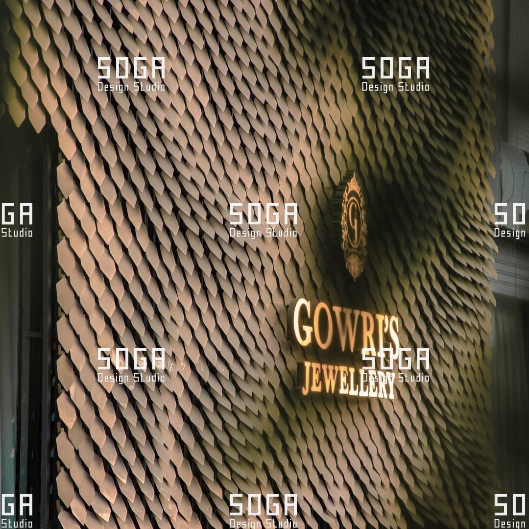 How the SOGA Sequin Facade Is Manufactured: Scale Geometry, Nesting and Material Yield 7 Sequin facade field showing even finish tone across scales from multiple production batches